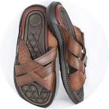 Chinelo Slide Couro Pegada 133151 - Chinelaria Leilane Neves