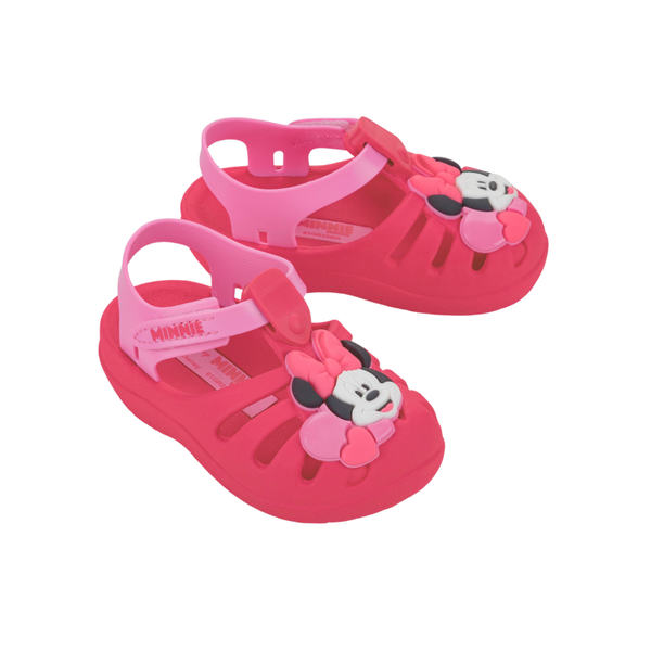 Sandália Papete Grendene Kids 22303 Disney Magic Minnie bl981 rosa/rosa  claro
