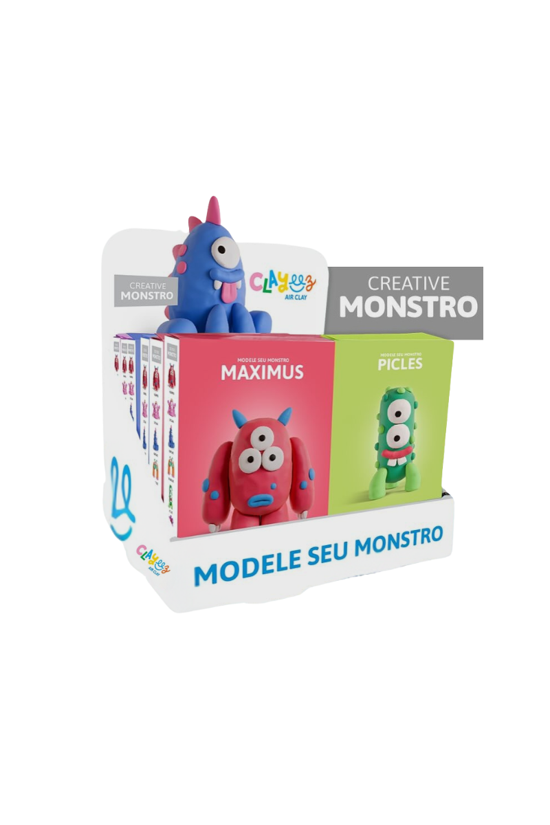 Massinha Clayeez Kit Modele Seu Monstro 38g - Chinelaria Leilane Neves