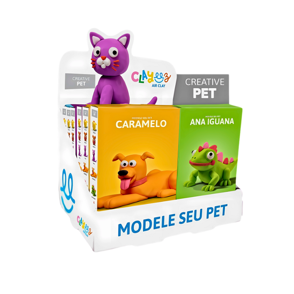 Massinha Clayeez Kit Modele Seu Pet 38g - Chinelaria Leilane Neves
